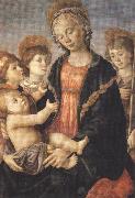 Sandro Botticelli Madonna and Child with St John and two Saints (mk36) oil